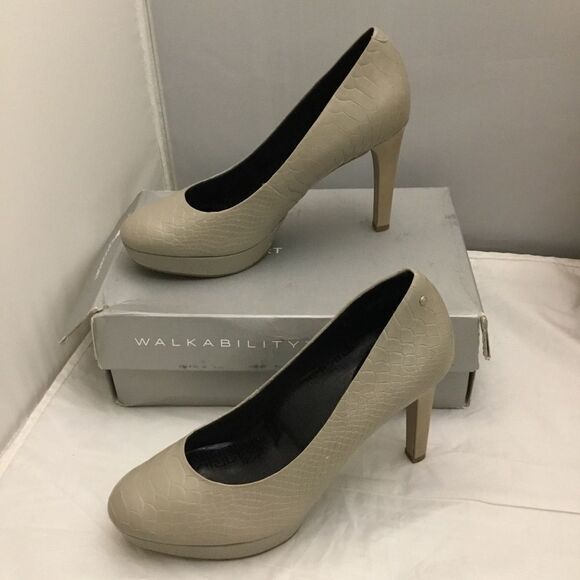 Rockport Janae Platform Pump in Cobblestone B3 - Picture 2 of 8